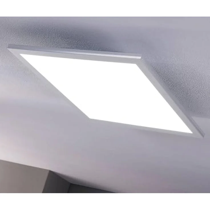 Lindby LED Panel Livel, dimmbar, LED-Lampen, warmweiß, Modern, PMMA, Aluminium, weiß, silber, 1 flammig, inkl. – Bild 4