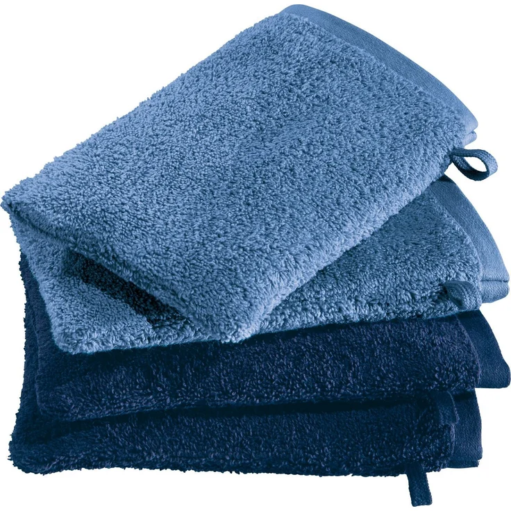 Erwin Müller Waschhandschuh Waschhandschuhe "Bühl" 4er-Pack, Frottier (4-St), Walk-Frottier Uni – Bild 5