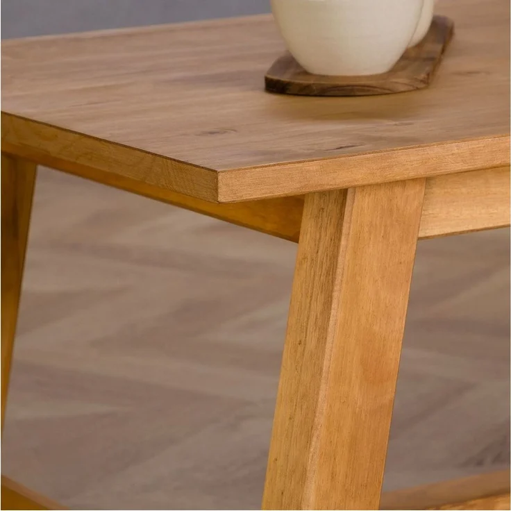 IDIMEX Couchtisch LUZERNA, Wohnzimmertisch 45 x 60cm aus Massivholz, moderer Sofatisch gebeizt – Bild 2