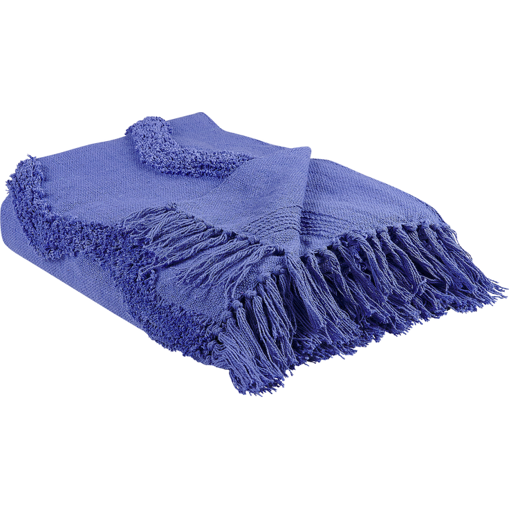 Kuscheldecke KHARI Baumwolle 125 x 150 cm Violett