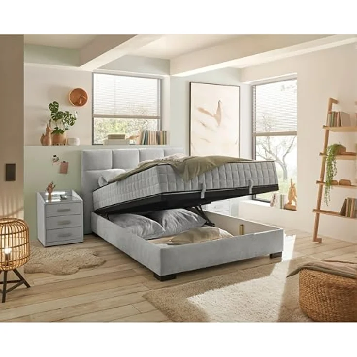 ED EXCITING DESIGN Boxbett Nagol, mit Bettkasten, mit Wendematratze, erhältlich in verschiedenen Breiten – Bild 5