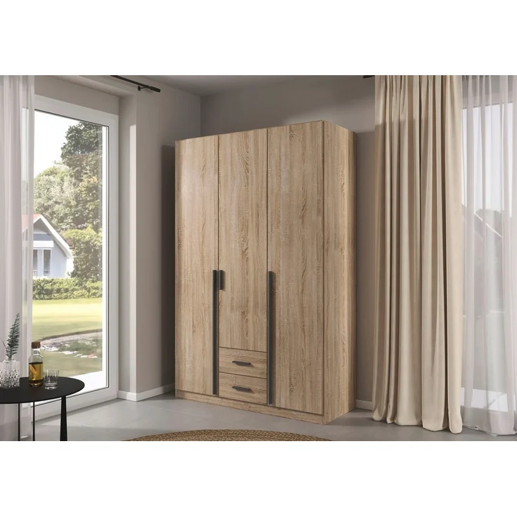 rauch Kleiderschrank Schrank Schlafzimmerschrank Garderobe Stauraum GAMMA Breite 136 cm (in 3 Ausstattungen BASIC/CLASSIC/PREMIUM (inkl. SOFT-CLOSE-Funktion) mit Schubladen, verschiedene Griff-Varianten TOPSELLER MADE IN GERMANY – Bild 1