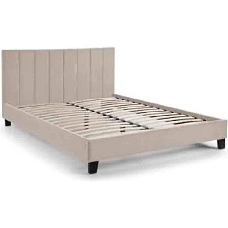 Julian Bowen Rosa cremefarbenes Samt, gepolstert, 150 cm, Kingsize-Bett – Bild 4