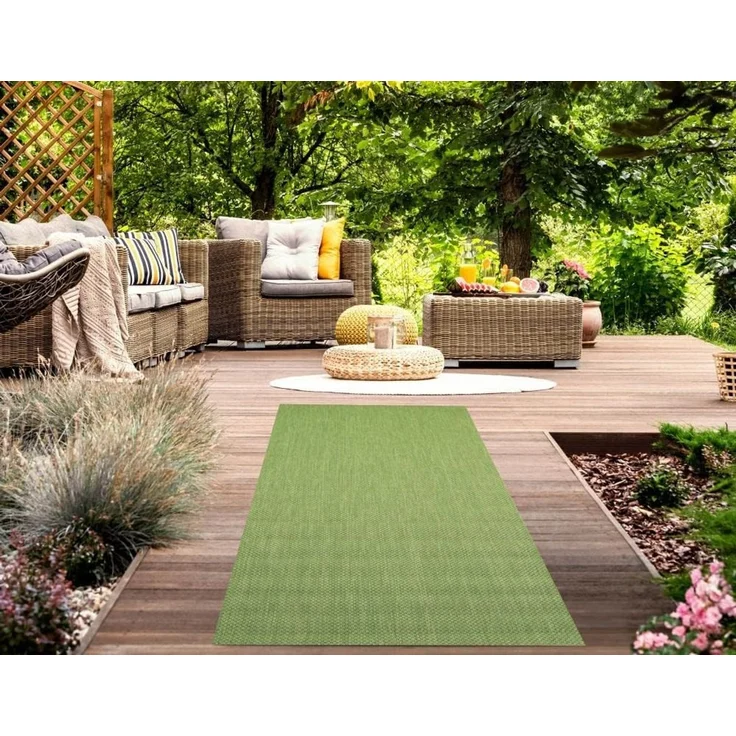 Carpetia Outdoorteppich zeitlos, rechteckig, Höhe: 5 mm, pflegeleicht, wetterbeständig, für Innen- und Außenbereich geeignet – Bild 2