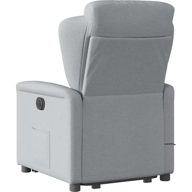 vidaXL Massagesessel mit Aufstehhilfe Hellgrau Stoff 3303144 – Bild 6