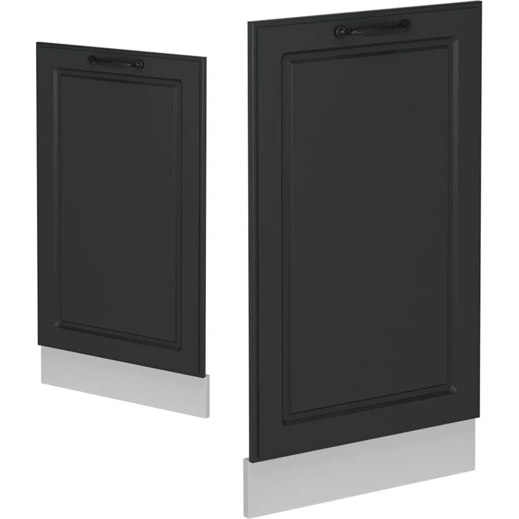 Geschirrspülblende R-Line Anthrazit Landhaus 45 cm ohne Arbeitsplatte Vicco – Bild 4