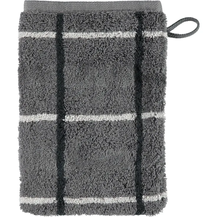 Cawö Handtücher Noblesse Square 1079 77 Anthrazit, Waschhandschuh 16x22 cm