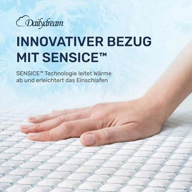 Dailydream Matratzentopper Cover Cool Touch 90x200 | Kühlender Ersatzbezug für Topper | SENSICE™-Technologie | rutschfest, atmungsaktiv & waschbar | 60% Polyester, 40% Viskose | OEKO-TEX® zertifizie – Bild 3