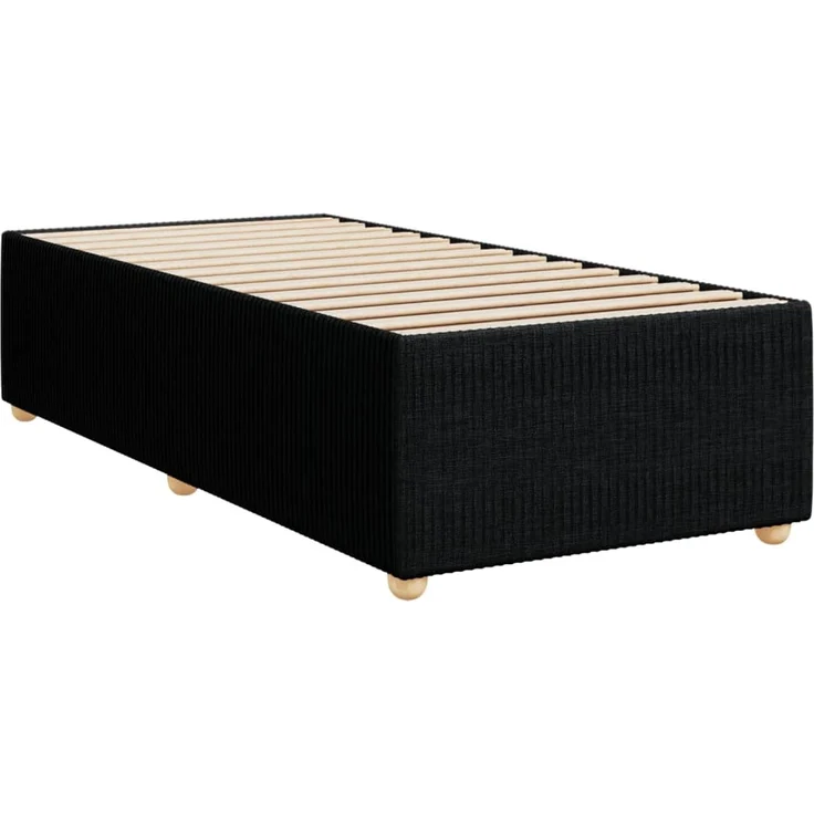 vidaXL Boxspringbett mit Matratze Schwarz 80x200 cm Stoff 3289585 – Bild 9