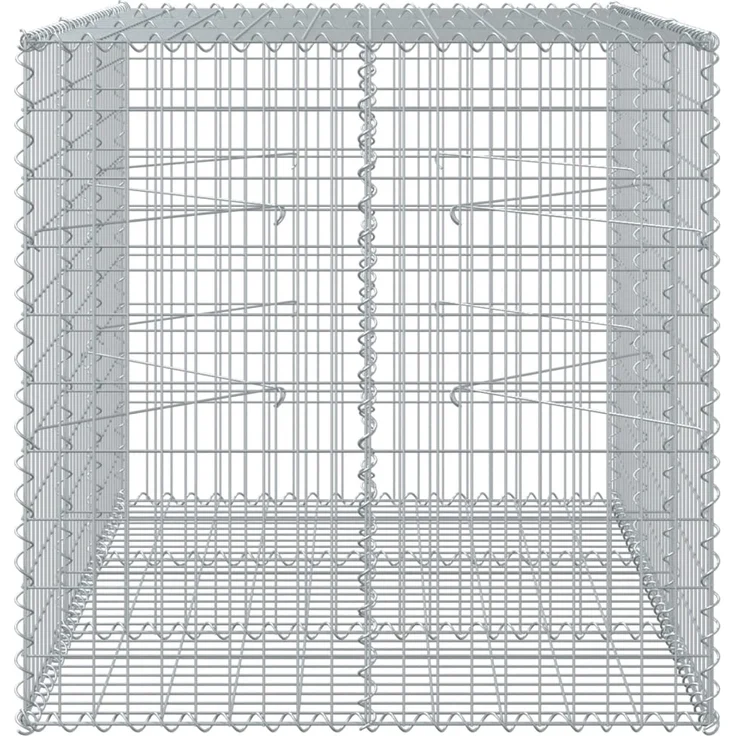 vidaXL Gabione mit Deckel 150x100x100 cm Verzinktes Eisen 3295191 – Bild 3