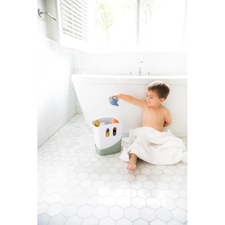 Ubbi Freestanding Bath Toy Organizer Bath Caddy with Removable Drying Rack Bin & Scoop for Toddlers + Baby, Sage – Bild 9