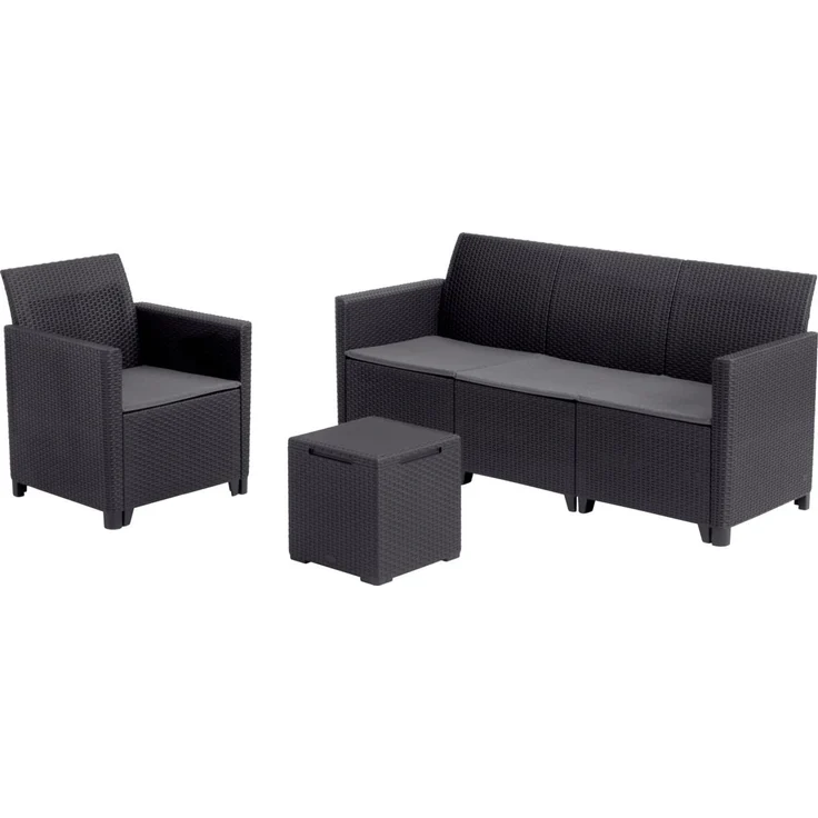 Keter Gartenmöbel-Set Marie Kunststoff in Rattan-Optik – Bild 6