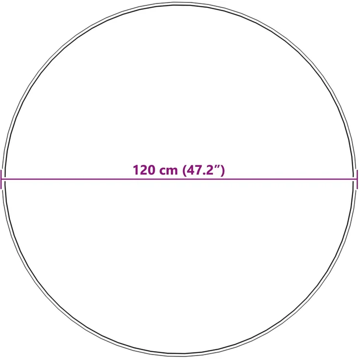vidaXL Kunstschaffell Teppich Tafalla Beige Ø 120 cm Polyester 42021493 – Bild 9