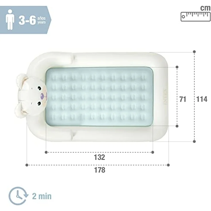 Intex 66814NP Doppelmatratze Rechteck Indoor Integrierte Luftpumpe – Bild 4