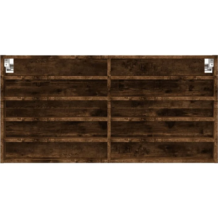 vidaXL Vitrinenschrank Räuchereiche 100x8,5x50 cm Holzwerkstoff 847951 – Bild 4