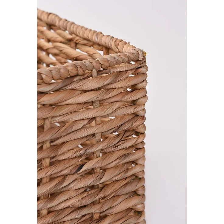 VIVANNO Regalkorb Wasserhyazinthe KIRA 2er Set, Natur Geflochten 35,50x25x20 cm – Bild 6