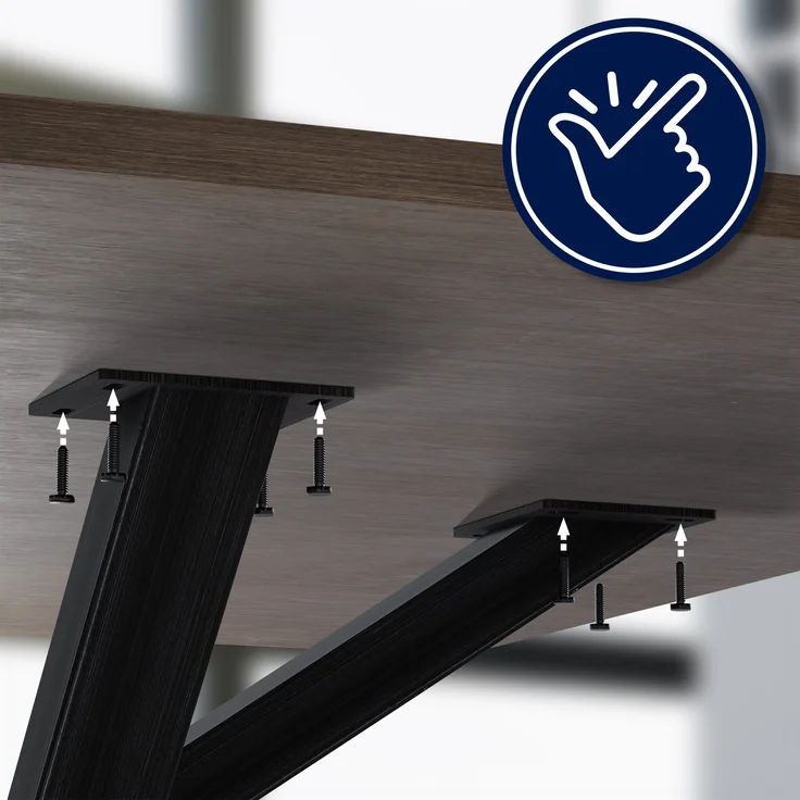 CLP Tischbeine Finney aus Stahl,antik schwarz 180x80x72 cm – Bild 5