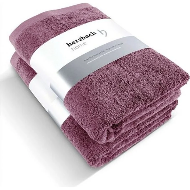 herzbach home Duschtücher Pura 70x140 cm, (2-St), 550g/m², Premium-Qualität, 100% Baumwolle, einfarbig – Bild 4