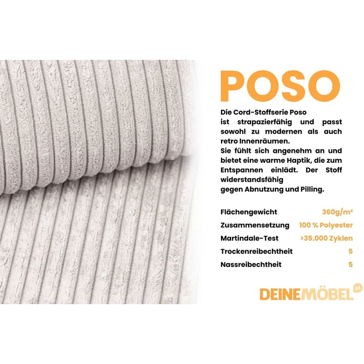 Deine Möbel 24 Boxspringbett DENIS MINI Boxbett Polsterbett Kompletbett Velour Cord (Jugendbett Jugendzimmer Schlafzimmer Bett, 3-St, 100x200 120x200 Cord Creme Beige Hellgrau Grau Anthrazit Schwarz), mit Bonellfederkernmatratze H3 / Taschenfederkern-M... – Bild 3