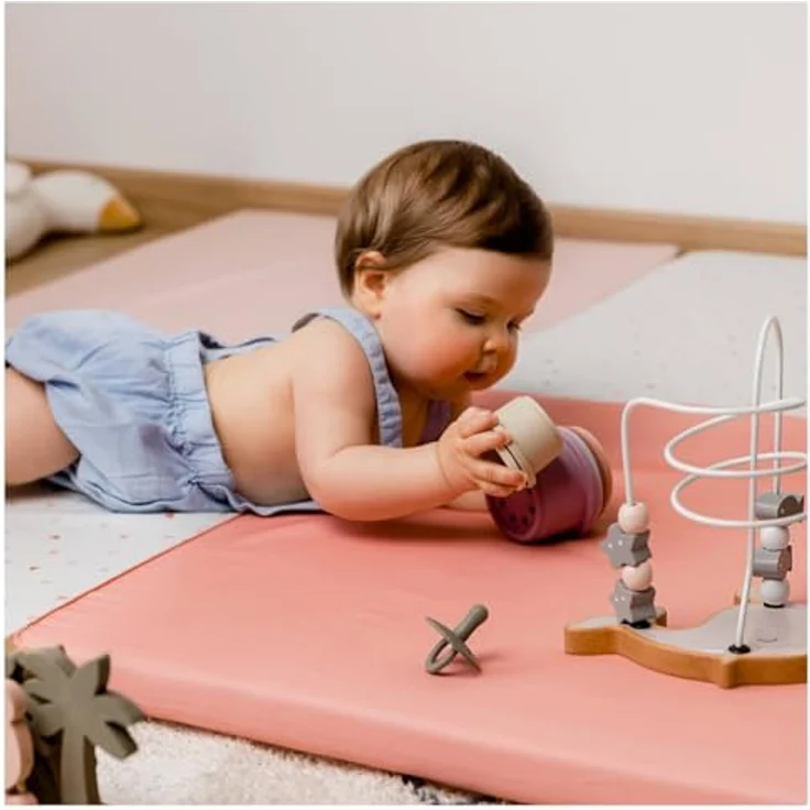 TINÉO - Krabbeldecke – Aktivitätsmatte – Spielteppich für Babys – Motorikmatte – Bodenmatte für Babys – Multifunktional 3-in-1 – 120 x 120 cm – Bild 8