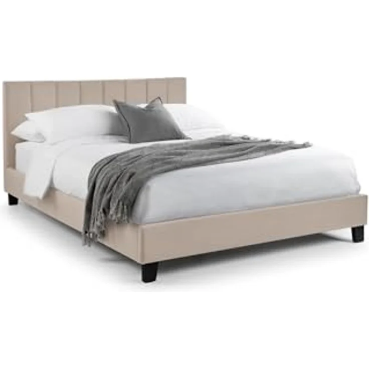 Julian Bowen Rosa cremefarbenes Samt, gepolstert, 150 cm, Kingsize-Bett – Bild 5