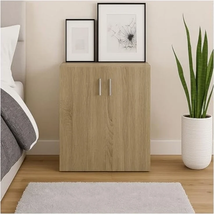 HTI-Living Kommode Kommode mit 2 Regalfächern Nina Sonoma (Stück, 1 St, 1 Kommode), Anrichte Sideboard Schrank – Bild 5