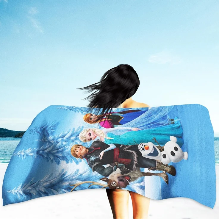BERONAGE Strandtuch Frozen die Eiskönigin Badetuch Sven 75x150 cm, 100% Baumwolle (1-St), Frottee in Velours-Qualität – Bild 4