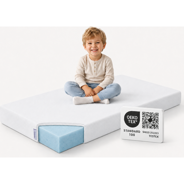 Arensberger Kindermatratze Babymatratze NORA | 70x140cm | Bezug waschbar & abnehmbar | punktelastischer Gelschaum | Jugendmatratze, allergikerfreundlich premium Bezug