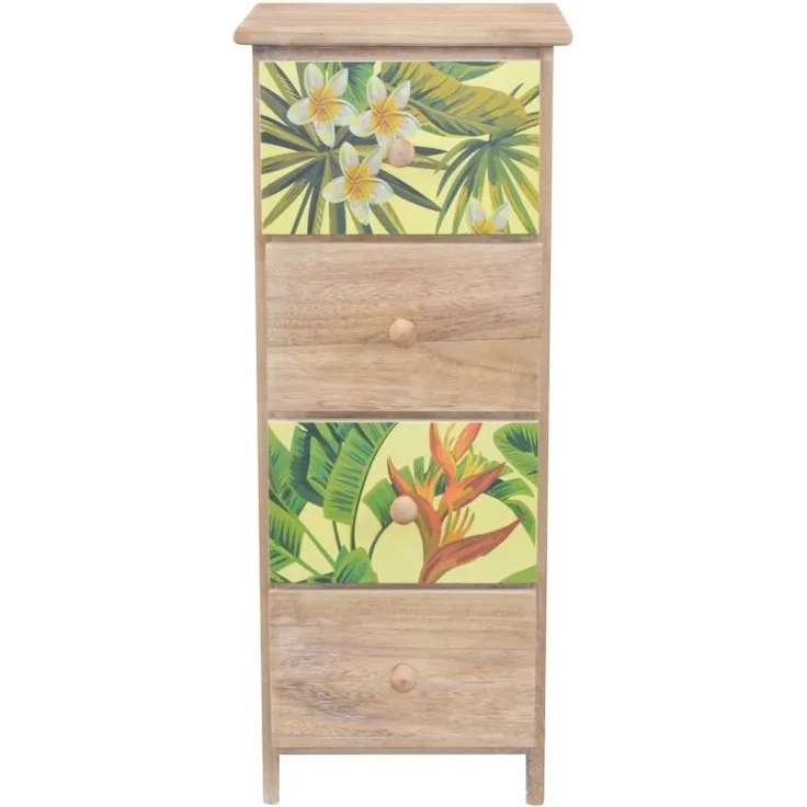 Standregal, Kommode mit 4 Schubkästen "Willi" naturfarben