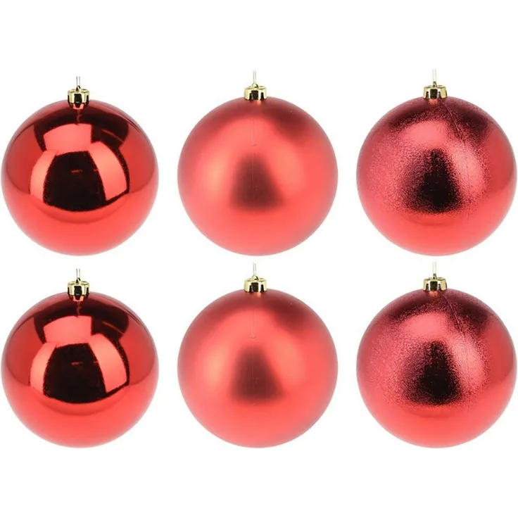 Annastore Weihnachtsbaumkugel Weihnachtskugeln aus Kunststoff zum Hängen - Wetterfest Outdoor, Christbaumkugeln für draußen, Weihnachtkugeln