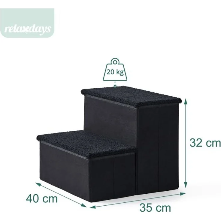 Relaxdays Faltbare Hundetreppe mit Stauraum – Bild 4