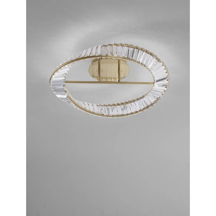 Nova Luce 9333060 AURELIA LED Deckenleuchte 60cm 3500K Gold Kristall – Bild 5