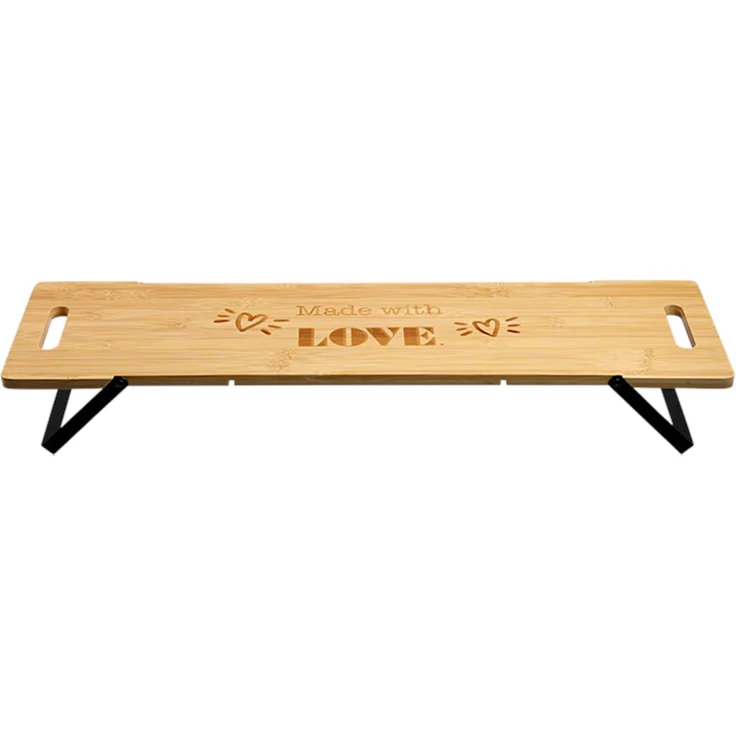KESPER 58386 Brett mit Ständer, Bambus FSC-zertifiziert, 67x19 cm / Servierbrett – Bild 2