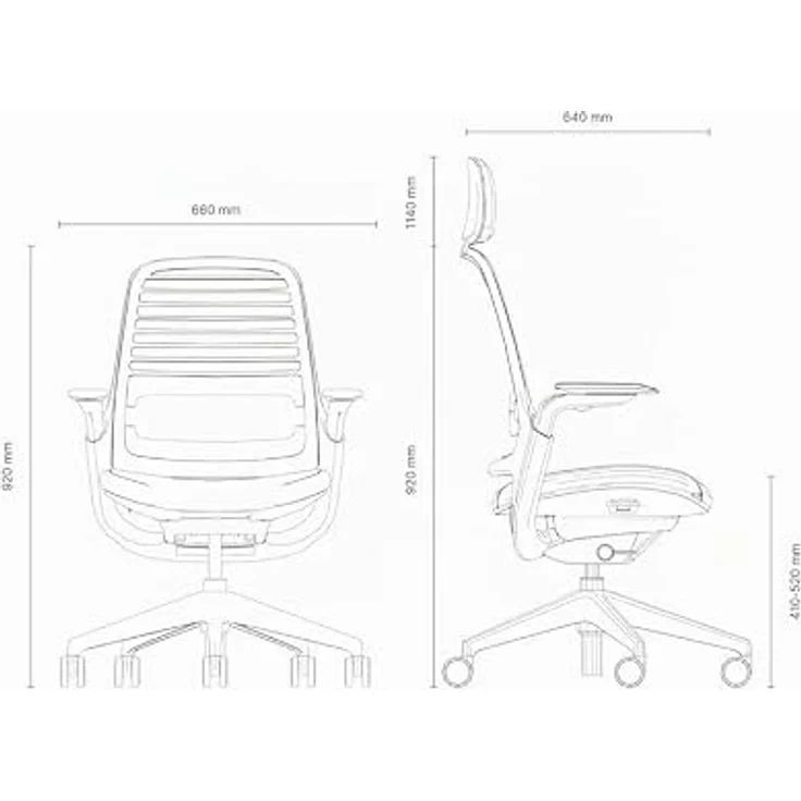 Steelcase Series 1 Ergonomischer Bürostuhl mit LiveBack Lumbalstütze, 4D-Armlehnen, anpassbarer Kopfstütze Türkis – Bild 2
