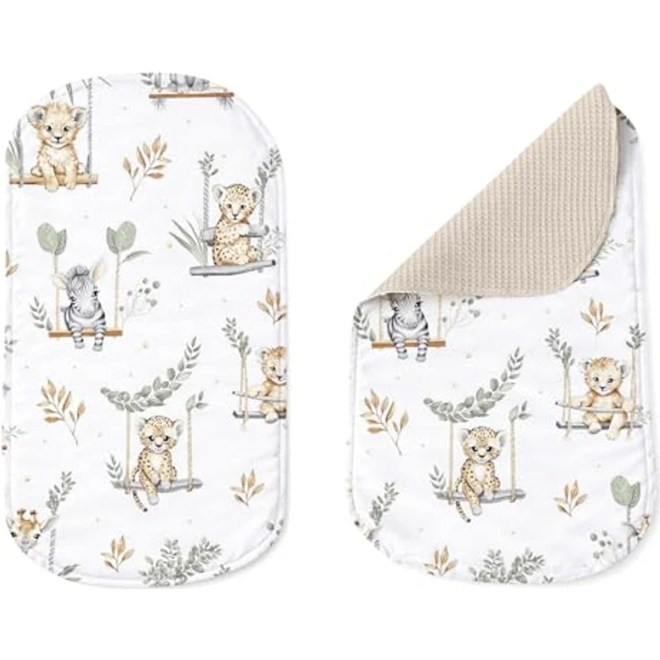 Babynest Nestchen Baby Set für Neugeborene – 5-teilig – Kuschelnest aus 100% Baumwolle & Waffelpique – Babykokon tragbar – für Babybett, Kinderbett & Kinderwagen – OEKO-TEX - Schaukeln und Sand – Bild 6