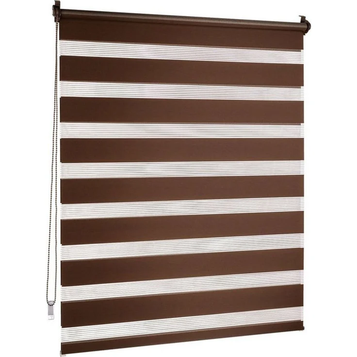 Doppelrollo Klemmfix Doppelrollo / Duo Rollo, 45x150 cm, dunkelbraun, Victoria M, blickdicht, ohne Bohren, freihängend, Klemmfix – Bild 2