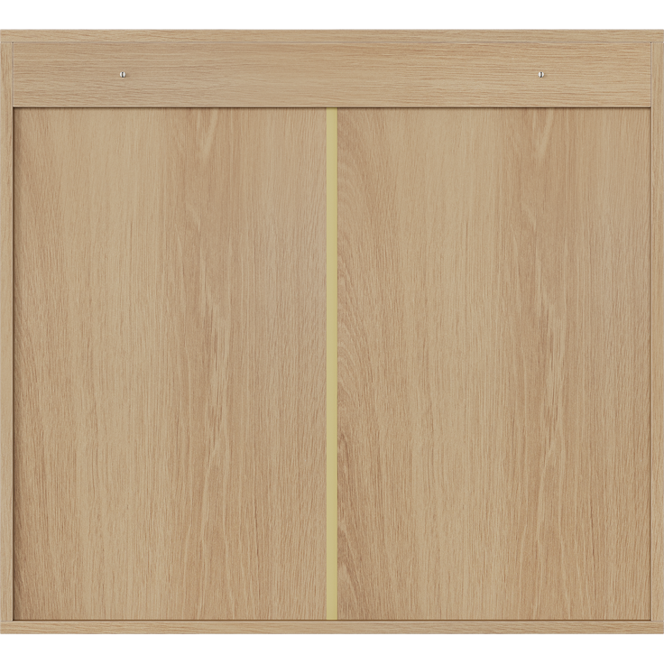 Badezimmer-Wandschrank 61,5 x 20 x 56 cm aus MDF und Spanplatte, Eiche, mit 2 Türen – Bild 9
