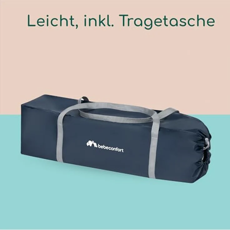Bebeconfort Reisebett Soft Dreams, Zusammenklappbares Kinder-Reisebett inkl. Transporttasche, Höhenverstellbar und inkl. Matratze, nutzbar ab der Geburt bis ca. 3,5 Jahren (bis 15 kg), Navy Blue – Bild 6