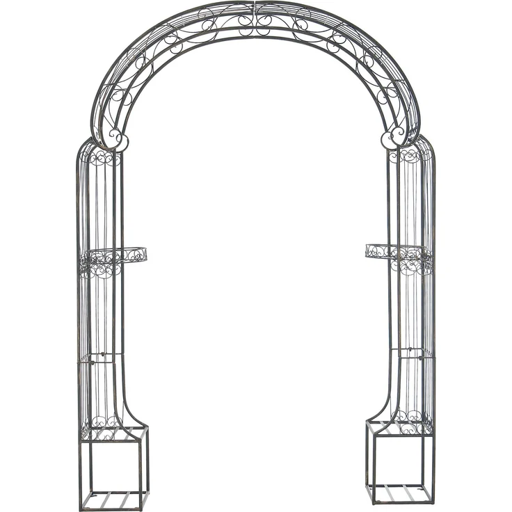 Rosenbogen BIRGER - 163 x 34 x 239,5 cm, Metall, Bronze | Rankhilfe Rosen Rankgitter Gartendekoration – Bild 2