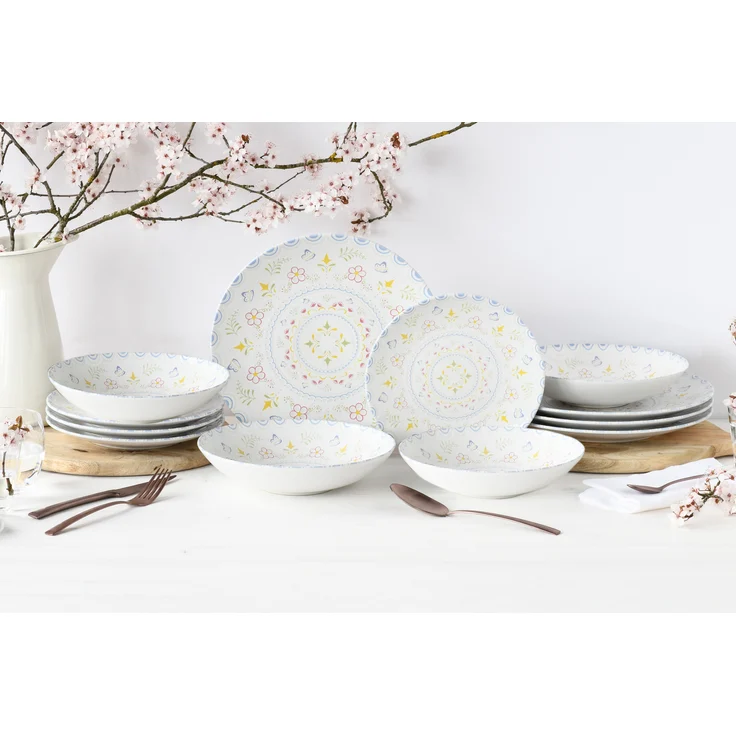Primavera Pastell, Tellerset 12-tlg (mo) – Bild 2