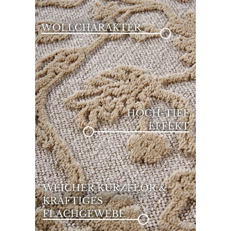 Villeroy & Boch Teppich Ambroise, rechteckig, Höhe: 5,5 mm, Nachhaltig, Wohnzimmer, Schlafzimmer, Modern, Hoch-Tief Effekt, Flur – Bild 2