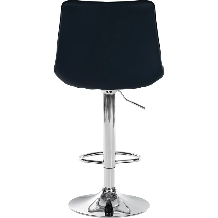 DELUKE® Barhocker 2er Set RIO - Schwarz, Kunstleder, Chrom Barhocker mit Lehne Barstuhl Tresenhocker Tresenstuhl Kneipenhocker Kneipenstuhl – Bild 6
