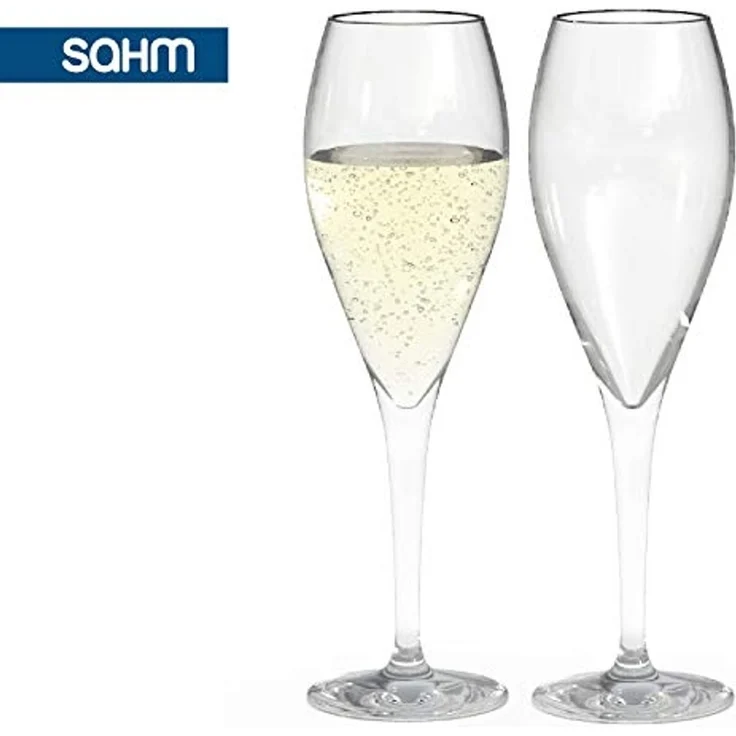 SAHM Champagnerglas Champagner Gläser 6 STK - Champagnerflöten a 220 ml, Edles Glas, 100% recycelbar – Bild 2