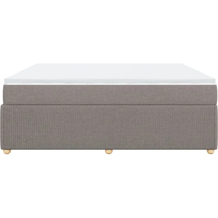 vidaXL Boxspringbett mit Matratze Taupe 200x200 cm Stoff 3285599 – Bild 5