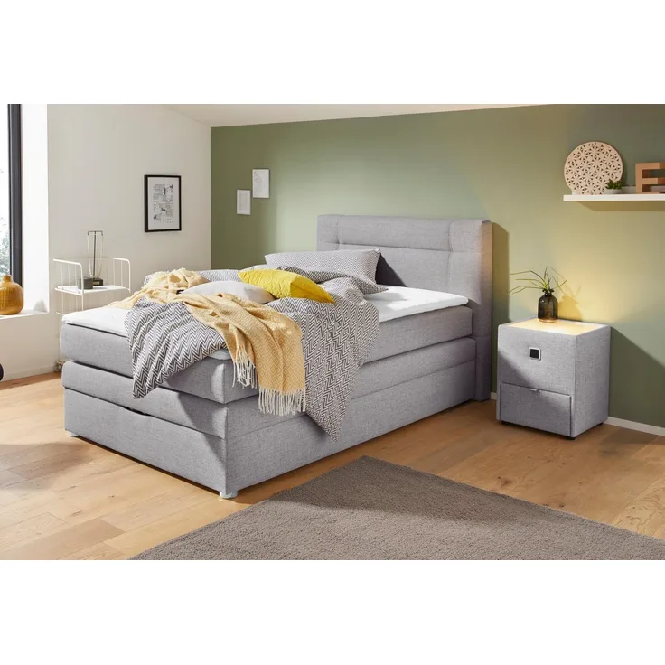 Jockenhöfer Gruppe Boxspringbett Carmen, mit Bettkasten und Topper, erhältlich in 120 & 140cm Breite
