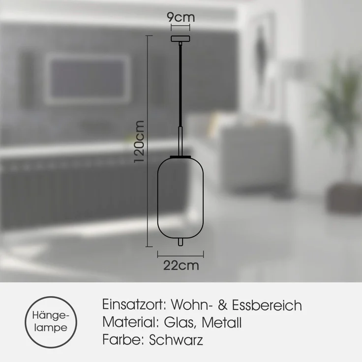 Hängelampe Esszimmer Hängeleuchte Wohnzimmer Rauchglas Pendelleuchte Küche – Bild 7