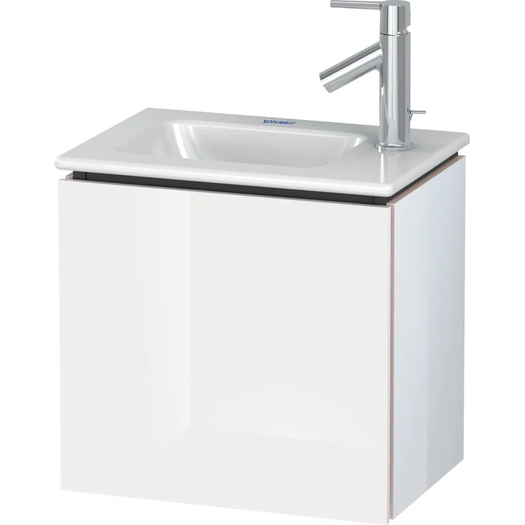 Duravit L-Cube Waschbeckenunterschrank, Weiß Hochglanz, 42 cm breit, kompakt für kleine Badezimmer