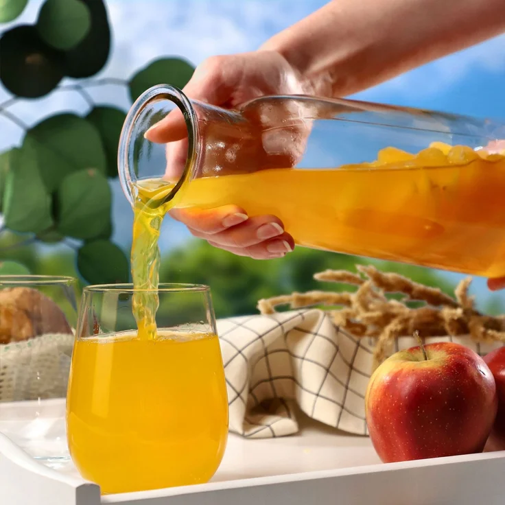 KADAX Karaffe Glas Wasserkrug 1000 ml 1 Liter Wasser Wein Getränke Stopfen – Bild 3