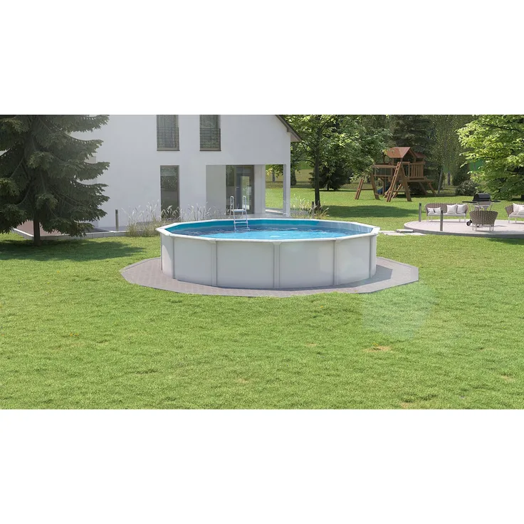 Steinbach Stahlwandpool Set Nuovo de Luxe II Ø 550 x 120 cm - weiß