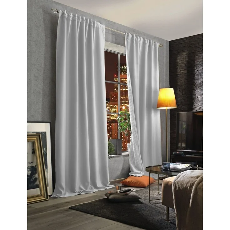 HOME WOHNIDEEN Vorhang 85970 Akustik- &Verdunkelungsvorhang ACUSTICO 245x135 cm Hellgrau (1 St), verdunkelnd, 100% Polyester – Bild 2